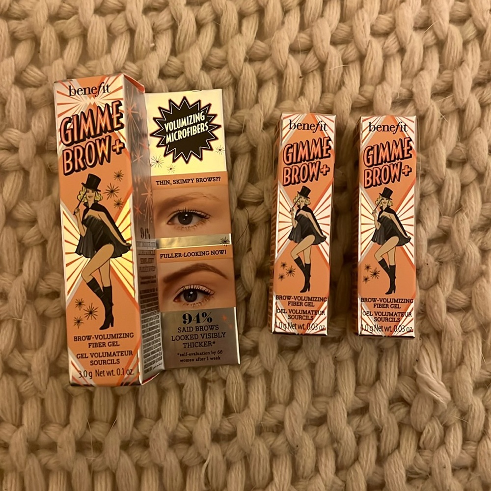 Benefit Gimme Brow 2. Warm Golden Blonde. Brand New Trio- 1 Regular & 2 Minis